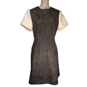 Faux Suede Dress Festive Holiday Outfit Women's Size M